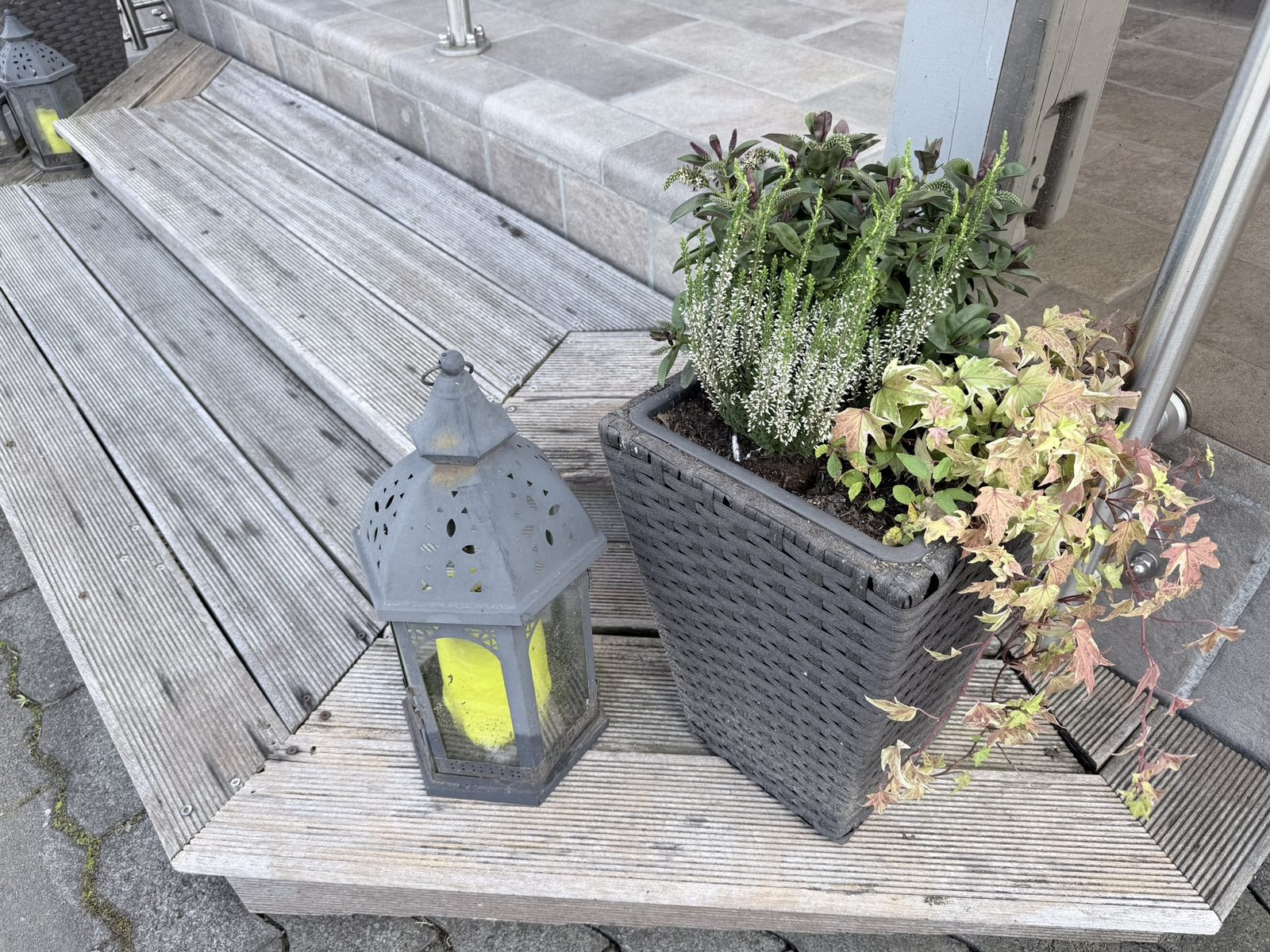 Dekoration auf der Terrasse